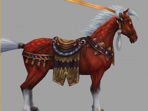 low poly 3d characters-the king of horses 3D Модель
