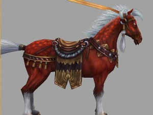 low poly 3d characters-the king of horses 3D Model