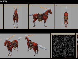 low poly 3d characters-the king of horses 3D Model