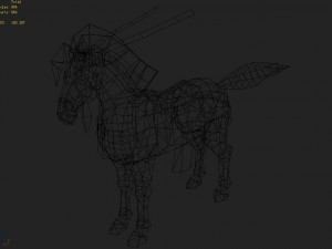 low poly 3d characters-the king of horses 3D Модель