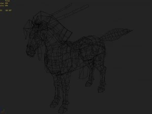 low poly 3d characters-the king of horses 3D Model