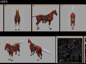 low poly 3d characters-the king of horses 3D Model