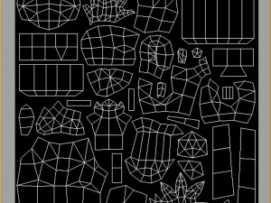 low poly 3d characters - no one 3D Model