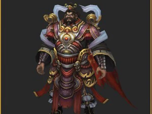 low poly 3d characters-wu quxing 3D Model