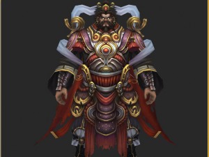 low poly 3d characters-wu quxing 3D Model