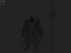 low poly 3d characters-wu quxing 3D Model