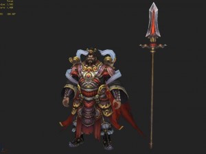 low poly 3d characters-wu quxing 3D Model