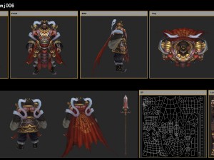low poly 3d characters-wu quxing 3D Model
