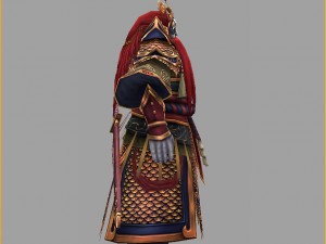 low poly 3d characters-wu sheng 3D Model