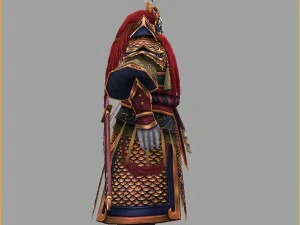 low poly 3d characters-wu sheng 3D Model