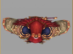 low poly 3d characters-wu sheng 3D Model