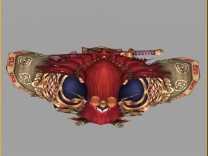 low poly 3d characters-wu sheng 3D Model