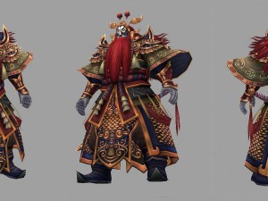 low poly 3d characters-wu sheng 3D Model