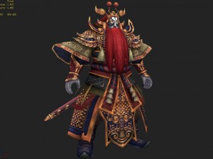 low poly 3d characters-wu sheng 3D Model