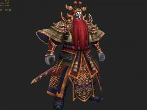 low poly 3d characters-wu sheng 3D Model