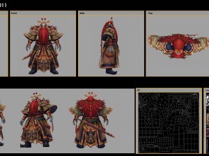 low poly 3d characters-wu sheng 3D Model