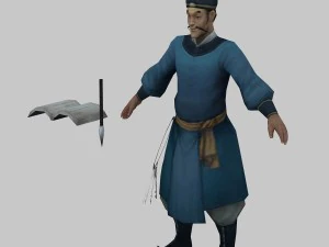 low poly 3d characters - west warehouse manager 3D Model
