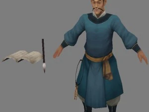 low poly 3d characters - west warehouse manager 3D Model