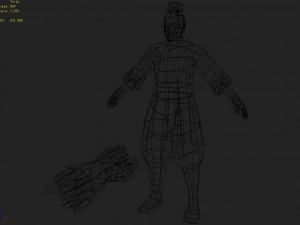 low poly 3d characters-west market 3D Модель