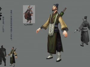 low Poly postacie 3D-pielgrzym 2 Model 3D