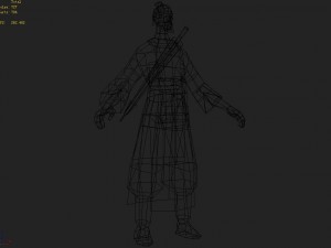 low poly 3d characters-pilgrim 2 3D Модель