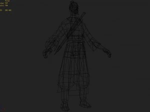 low poly 3d characters-pilgrim 2 3D Model