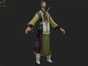 low poly 3d characters-pilgrim 2 3D Model