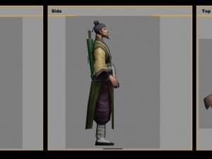 low poly 3d characters-pilgrim 2 3D Модель