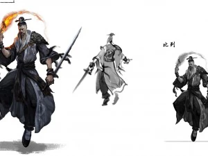 low poly 3d characters - xuanfa taoist 3D Model