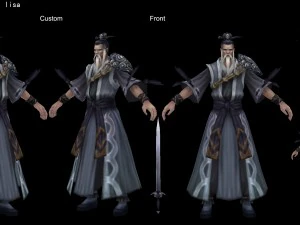 low poly 3d characters - xuanfa taoist 3D Model
