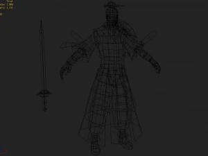 low poly 3d characters - xuanfa taoist 3D Model