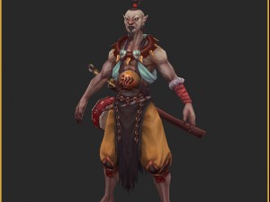 low poly 3d characters - patrol demon Modello 3D