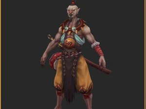 low poly 3d characters - patrol demon 3D Model