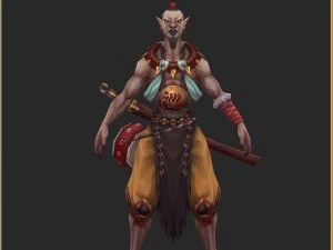 low poly 3d characters - patrol demon 3D Model