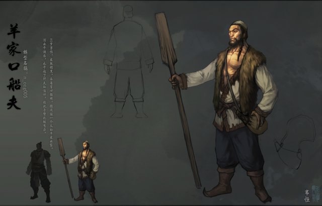 low poly 3d characters-yangjiakou boatman 3D 모델 .c4d .max .obj .3ds .fbx .stl .blend 