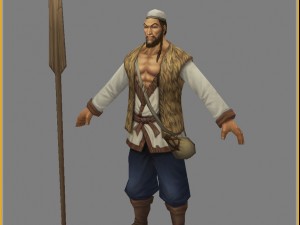 low poly 3d characters-yangjiakou boatman 3D 모델