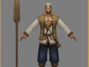 low poly 3d characters-yangjiakou boatman 3D 모델