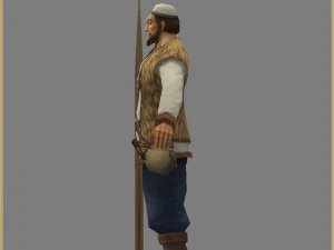 low poly 3d characters-yangjiakou boatman 3D Model