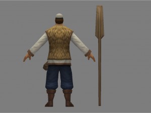 low poly 3d characters-yangjiakou boatman 3D 모델