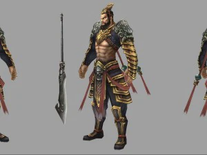 low poly 3d characters-player 3D Model