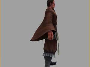 low poly 3d characters - yin lei taoist 3D Model