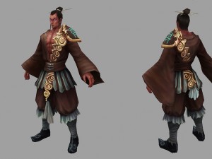 low poly 3d characters - yin lei taoist 3D Model