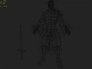 low poly 3d characters - yin lei taoist 3D Model