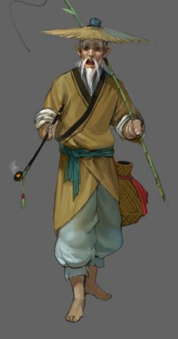 low poly 3d characters-fishmonger Modelo 3D .c4d .max .obj .3ds .fbx .stl .blend 