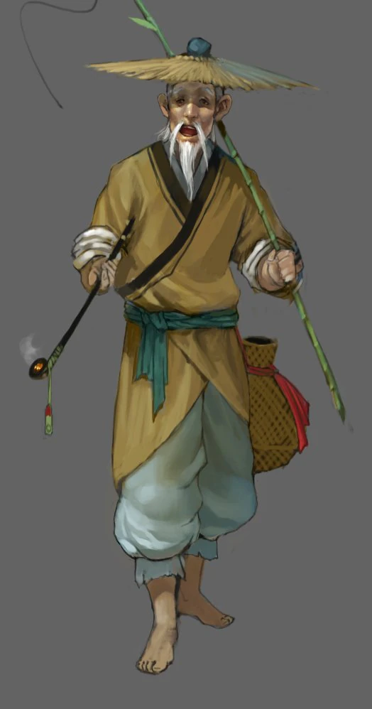 low poly 3d characters-fishmonger 3D Model .c4d .max .obj .3ds .fbx .stl .blend 