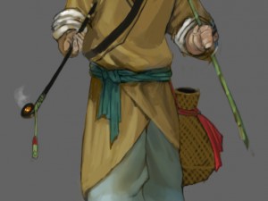 low poly 3d characters-fishmonger 3D मॉडल