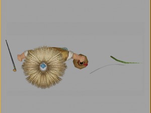 low poly 3d characters-fishmonger Modelo 3D