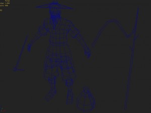low poly 3d characters-fishmonger Modelo 3D