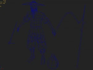 low poly 3d characters-fishmonger 3D Model
