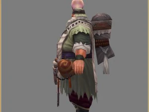 low poly 3d characters-san sang 3D Model